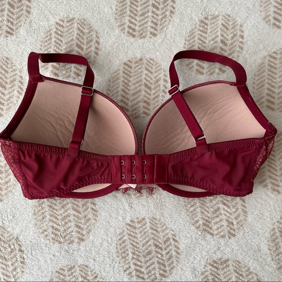 ✨SOLD✨Victoria’s Secret Red Lace Dream Angels Pushup Bra 32DD - Picture 3 of 8